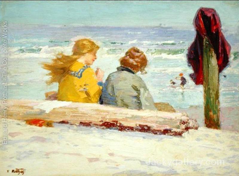 The Chaperones-15 by Edward Henry Potthast paintings reproduction - Click Image to Close